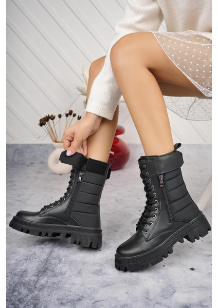 Kadın Cilt Paraşüt Detaylı Cırtlı Fermuarlı Kaymaz Taban Postal Bot modelleri