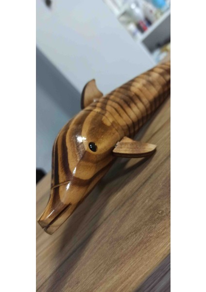 El Yapımı Hareketli Ahşap Balık