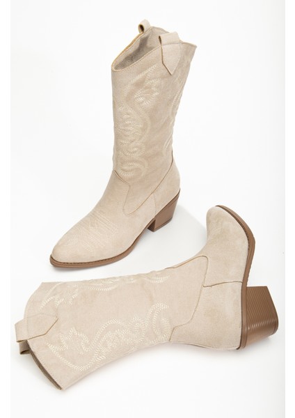 Kovboy Soğuk Geçirmez Kışlık Kadın Çizme