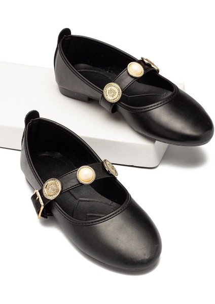 Kadın Babet Paralı Bantlı Kemerli Hafif Rahat Şık Iş Ofis Günlük Ayakkabı