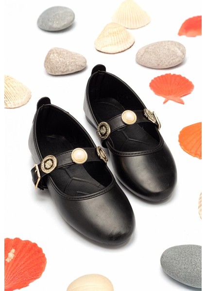 Kadın Babet Paralı Bantlı Kemerli Hafif Rahat Şık Iş Ofis Günlük Ayakkabı