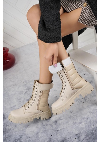 Kadın Cilt Paraşüt Detaylı Cırtlı Fermuarlı Kaymaz Taban Postal Bot fiyatları