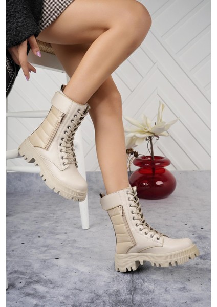 Kadın Cilt Paraşüt Detaylı Cırtlı Fermuarlı Kaymaz Taban Postal Bot modelleri