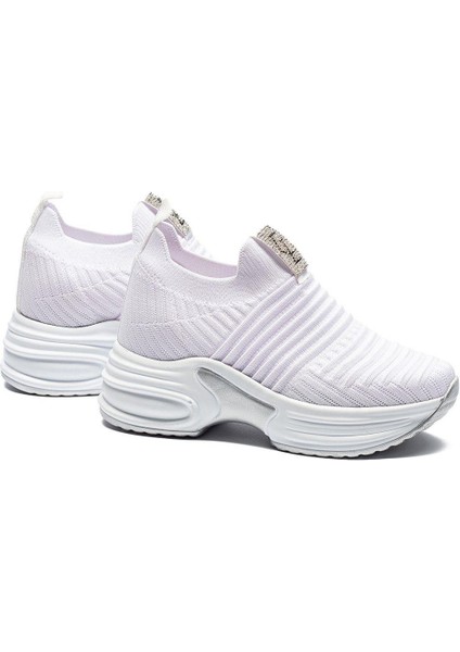 Kadın Gizli Topuk Taşlı Rahat Kalıp Triko Spor Ayakkabı fırsatları
