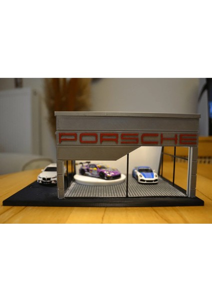 1/64 Ölçek Porsche Showroom Diorama