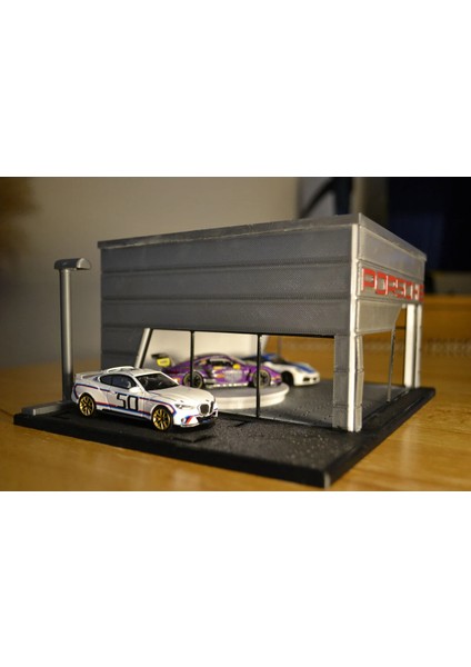 1/64 Ölçek Porsche Showroom Diorama modelleri