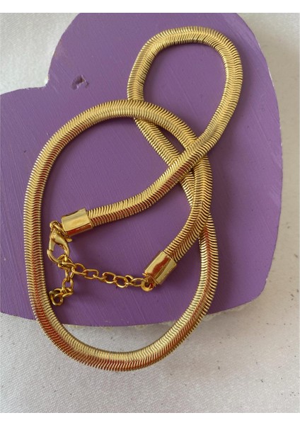 Italyan Zincirli Çelik Kolye Altın Renk modelleri