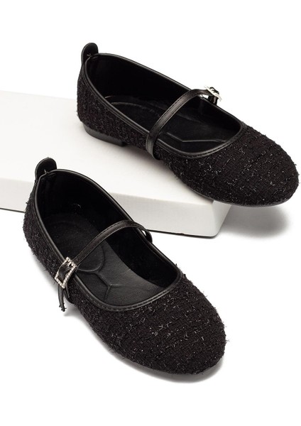 Kadın Babet Taşlı Tokalı Bantlı Kemerli Hafif Rahat Şık Iş Ofis Günlük Ayakkabı