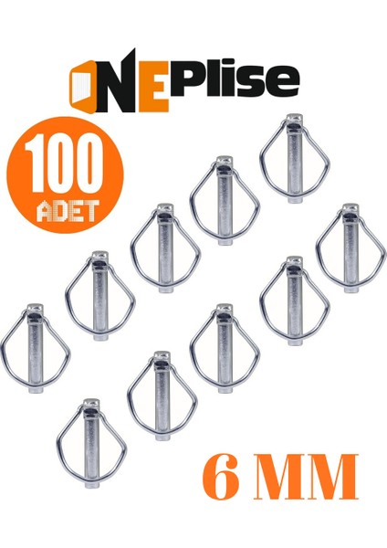 6 mm Traktör Pimi Yaylı Pim Kaliteli Çelik (100 Adet)