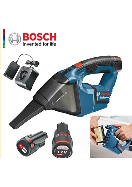 Gas 12 V Çift Bataryalı Şarjlı El-Araç Süpürgesi