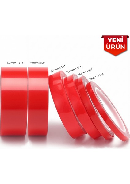 Çift Taraflı Bant Silikon Montaj Bandı 15MM x 5m