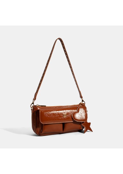 Kadın Taba Yıldız / Kalp Charm Aksesuarlı Omuz Çantası modelleri