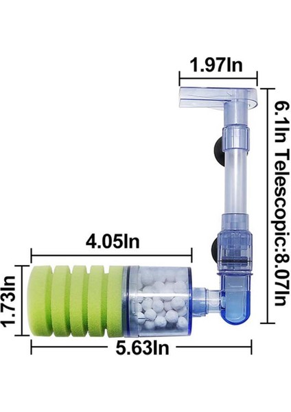 Akvaryum Filtresi, Ultra Sessiz Akvaryum Biyokimyasal Sünger Filtre Balık Tankı Hava Pompası Betta Kızartma Akvaryum Balık Tankı Su Düşme Çift Köpük Sünger Filtreleri XY-2881 (Yurt Dışından) indirimleri