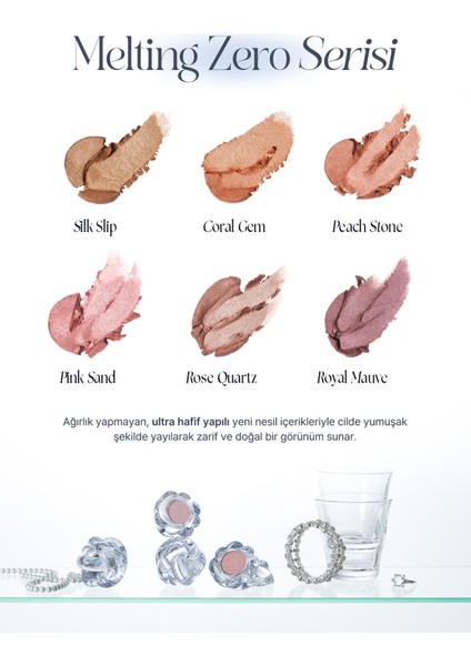 Ultra Yumuşak, Çok Amaçlı, Tekli Far Muzıgae Mansıon One&only Shadow Melting Zero (Coral Gem)