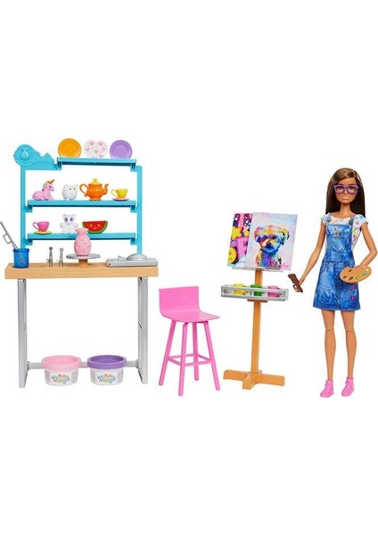 Barbie'nin Sanat Atölyesi Oyun Seti HCM85 indirimleri
