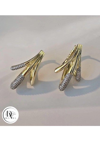 - Glow Earrings – Gold Kaplama Taş Detaylı Kadın Küpe (KOD-351) fiyatları