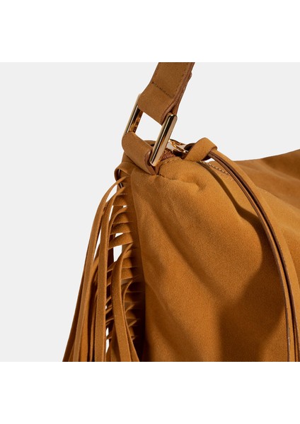 Kadın Taba Püskül Detaylı Süet Omuz Çantası modelleri