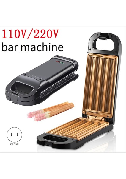 Kızarmış Hamur Çubuk Makinesi Ev Tipi Çift Taraflı Isıtmalı Ekmek Makinesi Waffle Makinesi Waffle Çubuğu Abd Fişi (Yurt Dışından) fiyatları