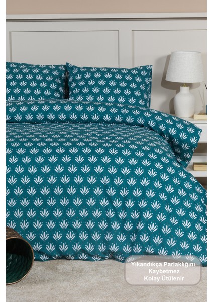 Riva Nevresim Takımı Çift Kişilik Fitted Lastikli (200X220 Cm) Yeşil fiyatları