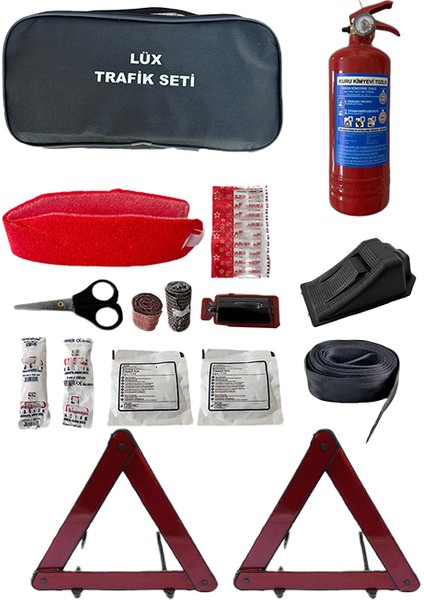 4 Parça Trafik Seti Kompresör+Trafik Seti+Kazatuıtanağı+Eldiven modelleri