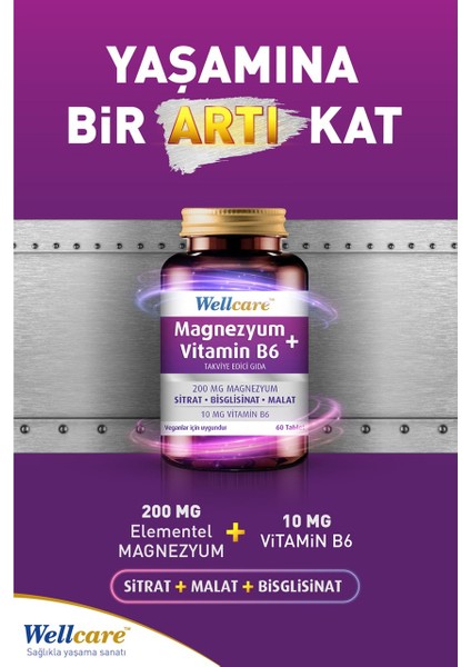 Magnezyum + Vitamin B6 30 Tablet 3 Adet modelleri