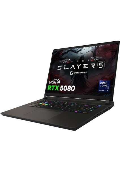 Slayer5 9XL-5080 C2 Intel Ultra 9 275HX 32GB Ram 2tb SSD RTX5080 17" Qhd+ IPS 240Hz Freedos Gaming Laptop fırsatları