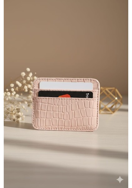 Pembe Deri Görünümlü Parlak Kartlık Mini & Cüzdan fırsatları