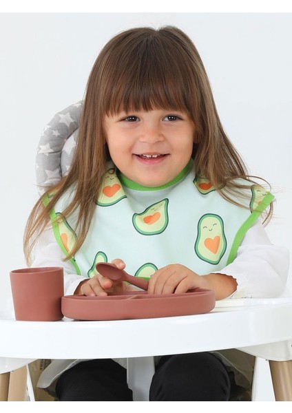 BabyJem Baskılı BLW Kolsuz Önlük 788 Avokado fırsatları