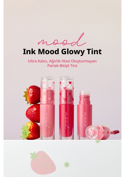 Kalıcı, Pigmentli, Parlak Bitişli Tint PERIPERA Ink Mood Glowy Tint (32 Gogo Berry)(Soft Berry)