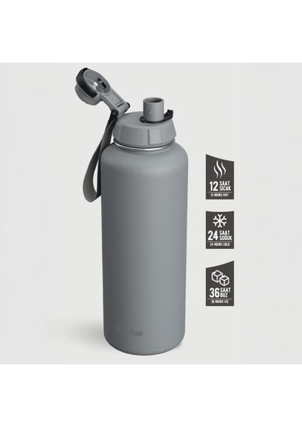 1 Hand Leak-Proof Sızdırmaz Çelik Termos 1500 ml Grey ST-253 fiyatları
