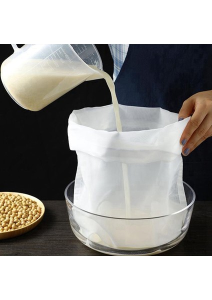 Soya Süt Şarabı Filtre Çanta Fındık Süt Torbası Yoğurt Filtre Net Mutfak Mutfak Yiyecekleri Yeniden Kullanılabilir Naylon Filtre Çantaları Süzgeç S (Yurt Dışından) fiyatları