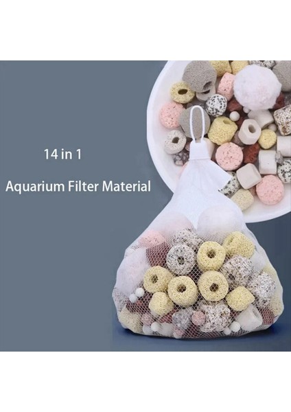 500G 14 Tür Akvaryum Bio Balls Balık Tankı Için Akvaryum Filtre Aksesuarları Için Biyokimyasal Top Filtre Ortamı (Yurt Dışından) modelleri