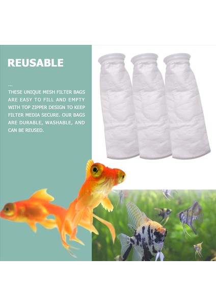 Balık Tankı/salin Akvaryumu Için 8 Paket Filtre Çorabı, 200 Mikrometrelik, Gölet, Karalama/taşma Için (Yurt Dışından) fırsatları