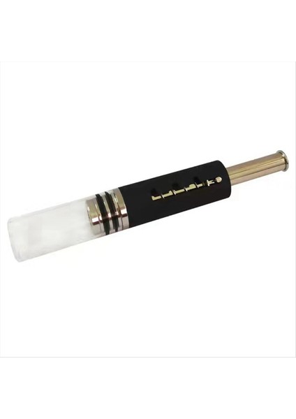 Piston Tipi Cam Sigara Boru Filtresi Geri Çekilebilir Tütün Pipa Ağız Ucu Bitki Tütün Borusu Sigara Borusu Tutucu, Siyah (Yurt Dışından)