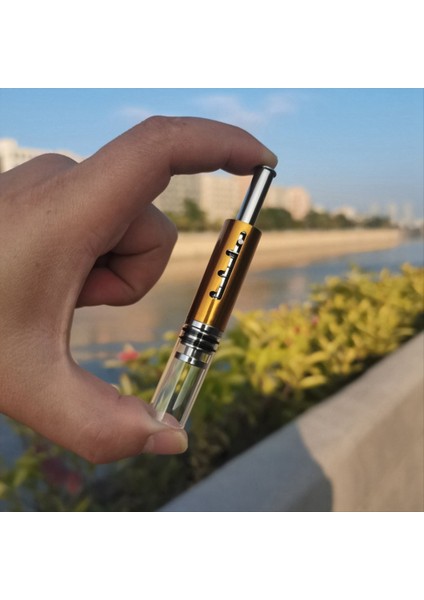 Piston Tipi Cam Sigara Boru Filtresi Geri Çekilebilir Tütün Pipa Ağız Ucu Bitki Tütün Borusu Sigara Borusu Tutucu, Siyah (Yurt Dışından) modelleri