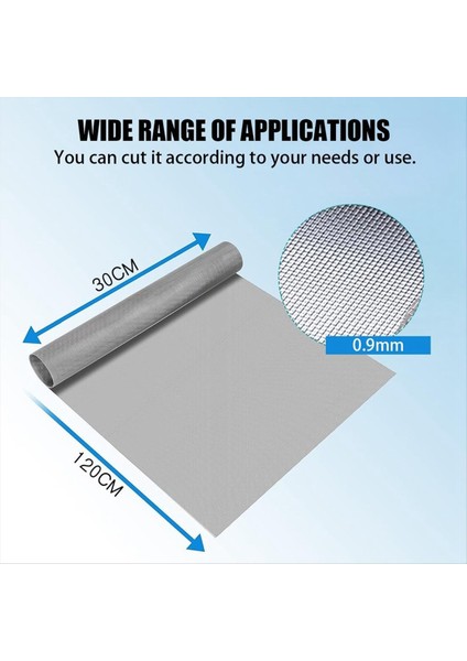 Filtre Ekran Çeteleleri Paslanmaz Çelik Hava Havalandırma Örtü Kapak Kablo Örgü Rulo 30X120CM Dokuma Tel 30 Kabuklu Kablo Kavrası (Yurt Dışından) fiyatları