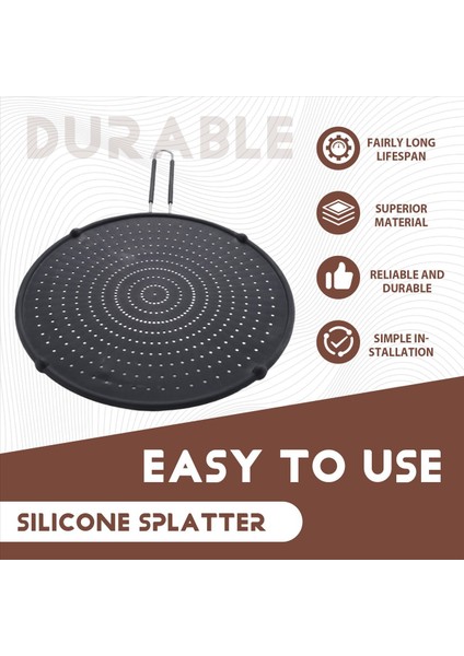 Silikon Splatter Screen Koruması Yapışmaz Yağ Grease Tan Lid Yağ Dövüşü Sıçrama Kapağı Kızartma Koruma Mat (Yurt Dışından) fırsatları