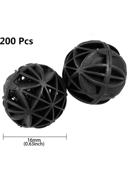 Bio Balls Akvaryum Balık Tankı Filtresi Balık Tankı Akvaryum Göleti Için Biyo Ortam 200PCS, 16MM Dia. (Yurt Dışından) fiyatları