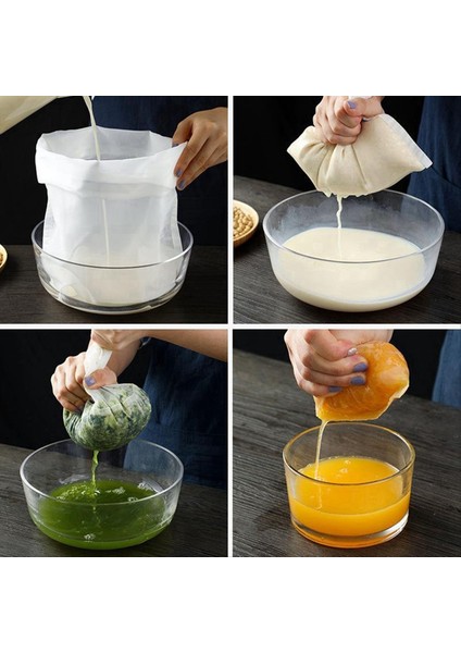 Soya Süt Şarabı Filtre Çanta Fındık Süt Torbası Yoğurt Filtre Net Mutfak Mutfak Yiyecekleri Yeniden Kullanılabilir Naylon Filtre Çantaları Süzgeç L (Yurt Dışından) indirimleri