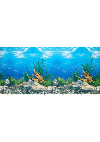 Akvaryum Arka Plan Kağıdı Hd Resim 3D Üç Boyutlu Balık Deposu Duvar Kağıdı Arka Plan Boya Çift Taraflı Akvaryum Dekoratif Balık Tankı Çıkartması （40*82CM） (Yurt Dışından) fiyatları