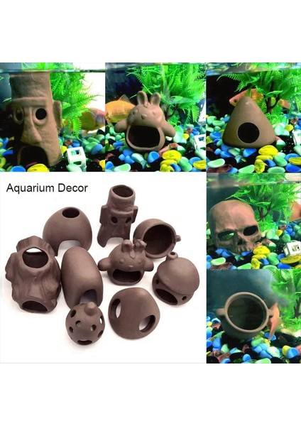 Akvaryum Dekor Balık Karidesleri Barınak Evi Çanak Çömlek Scorpion House Teneke Kutu Simülasyonu Taş Balık Tankı Dekorasyon Stili 10 (Yurt Dışından) modelleri