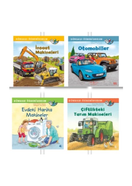 Dünyayı Öğreniyorum Inşaat Makineleri - Otomobiller - Evdeki Harika Makineler - Çiftlikteki Tarım Makineleri