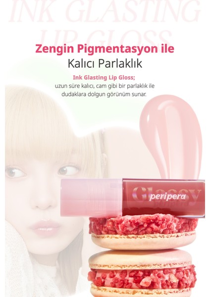 Dudaklara Dolgun ve Işıltılı Görünüm Sunan Gloss Perıpera Ink Glasting Lip Gloss (15 Soft Sweet)