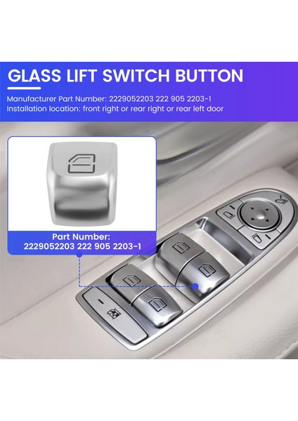 Benz C Sınıfı W205 C200 W253 Için Sol Sağ Ön Cam Anahtarı Kapağı (Yurt Dışından) fırsatları