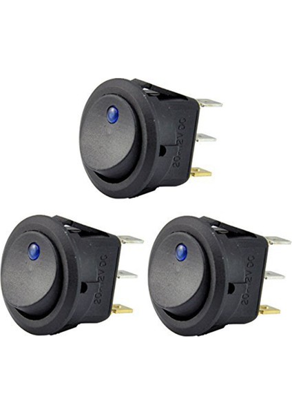 Adet 12V 20A Salıncaklı Geçiş LED Anahtarı Mavi Işık Spst Açma-Kapama Kontrolü (Yurt Dışından)