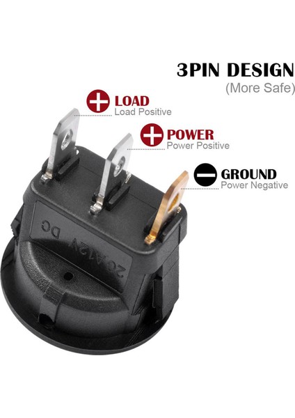 Adet 12V 20A Salıncaklı Geçiş LED Anahtarı Mavi Işık Spst Açma-Kapama Kontrolü (Yurt Dışından) modelleri