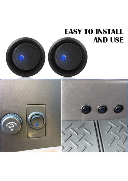 Adet 12V 20A Salıncaklı Geçiş LED Anahtarı Mavi Işık Spst Açma-Kapama Kontrolü (Yurt Dışından) indirimleri