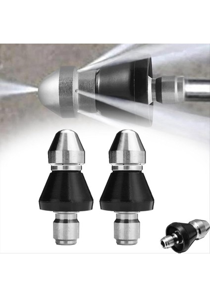 4pcs Kanalizasyon Temizleme Aracı Yüksek Basınçlı Nozul Boru Durgusu Nozul Kanalizasyon Jetter Nozul 1/4 Inç Hızlı Konektör, C (Yurt Dışından) fiyatları