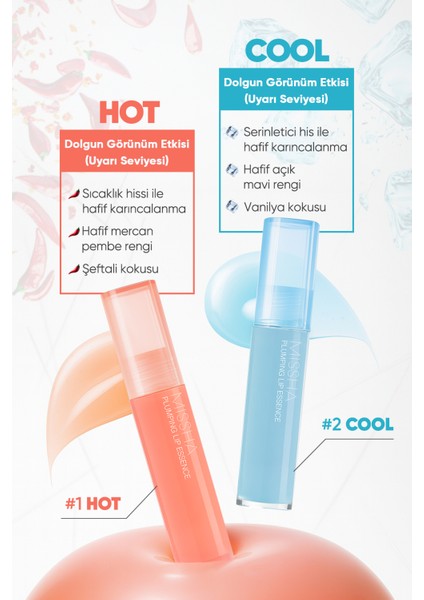 Dolgunlaştırıcı Etkili Dudak Bakım Esansı Plumping Lip Essence (No.2 Cool)