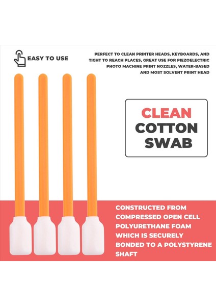 200PCS Köpüklü Çubuklar, Mürekkep Püskürtmeli Yazıcı, Optik Aletler, Kamera Sensörleri Için Swab Sünger Çubuklarını Detaylandıran Temiz Odası (Yurt Dışından) fırsatları
